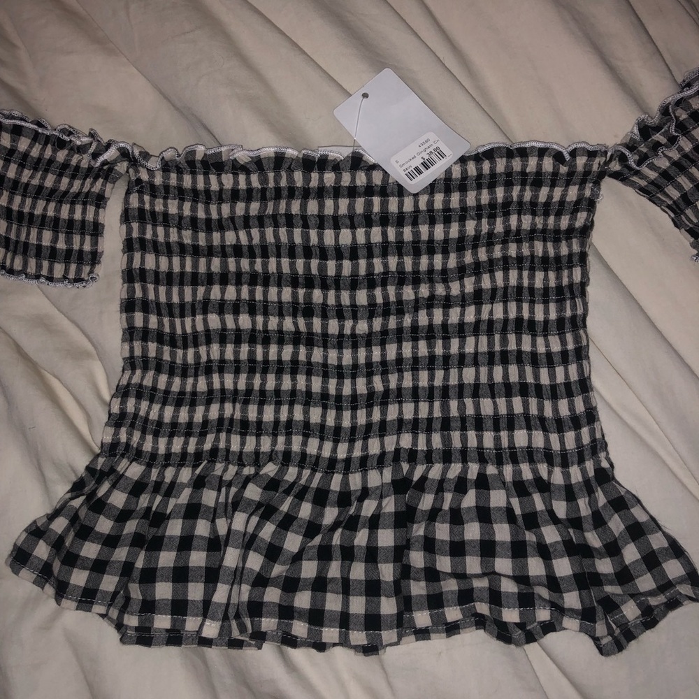 plaid crop top